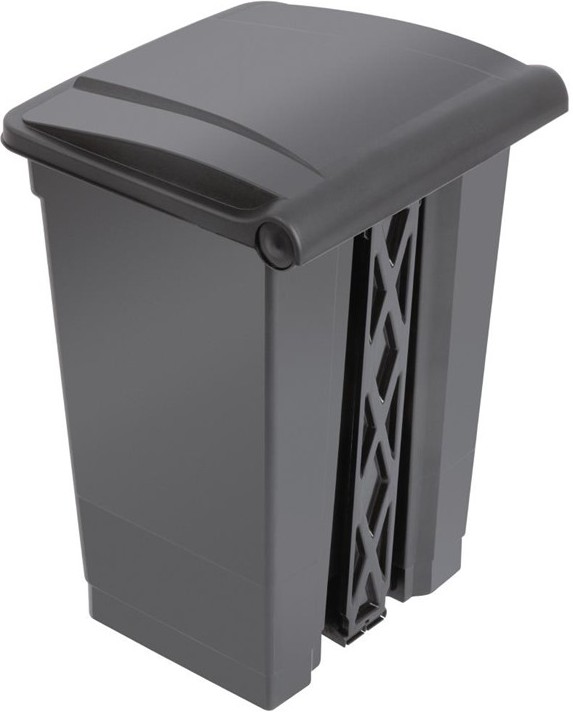  Jantex Poubelle de cuisine &agrave; p&eacute;dale noire 45L 
