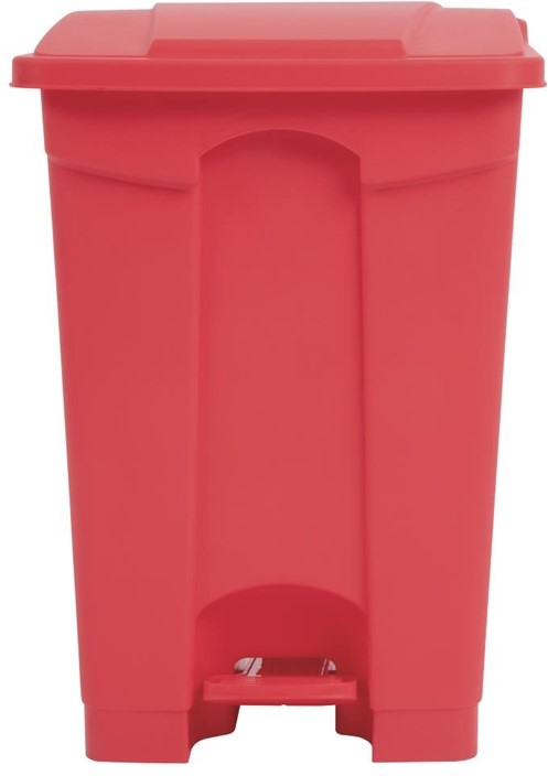 Jantex Poubelle de cuisine &agrave; p&eacute;dale rouge 45L 