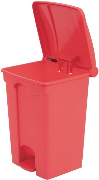  Jantex Poubelle de cuisine &agrave; p&eacute;dale rouge 45L 