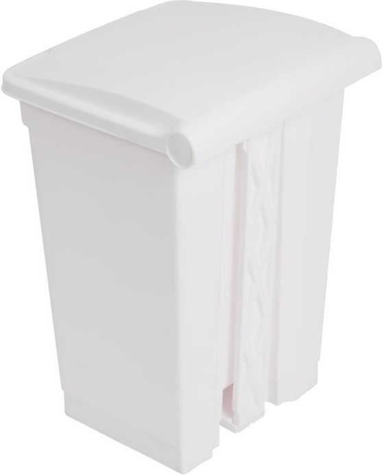  Jantex Poubelle de cuisine &agrave; p&eacute;dale blanche 45L 