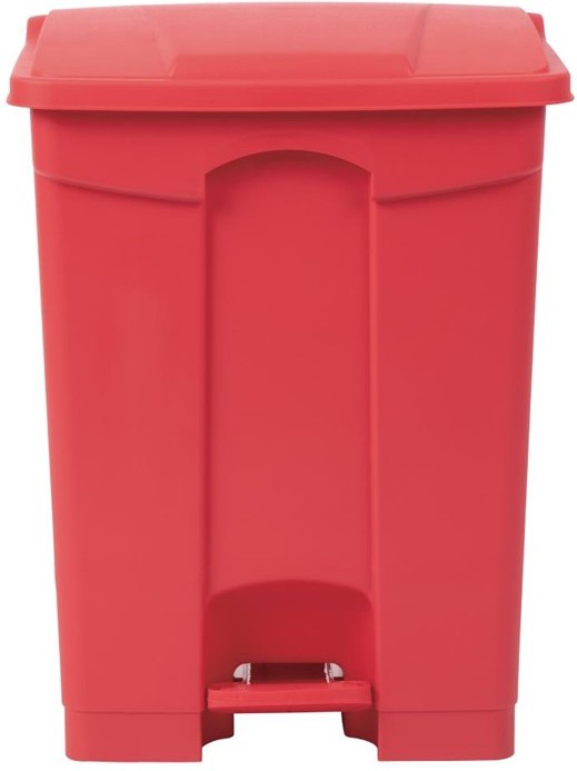  Jantex Poubelle de cuisine &agrave; p&eacute;dale rouge 65L 