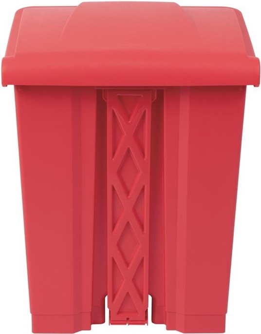  Jantex Poubelle de cuisine &agrave; p&eacute;dale rouge 65L 