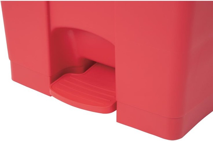  Jantex Poubelle de cuisine &agrave; p&eacute;dale rouge 65L 