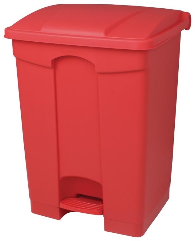  Jantex Poubelle de cuisine &agrave; p&eacute;dale rouge 87L 