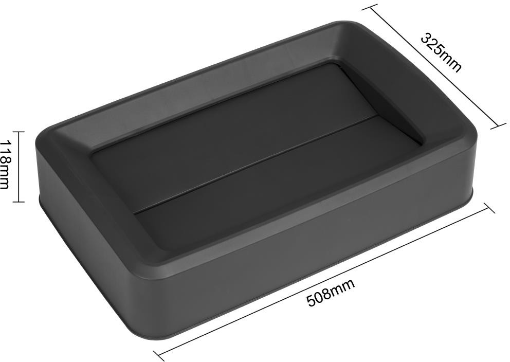  Jantex Couvercle noir pour poubelles Slim 60/80L 