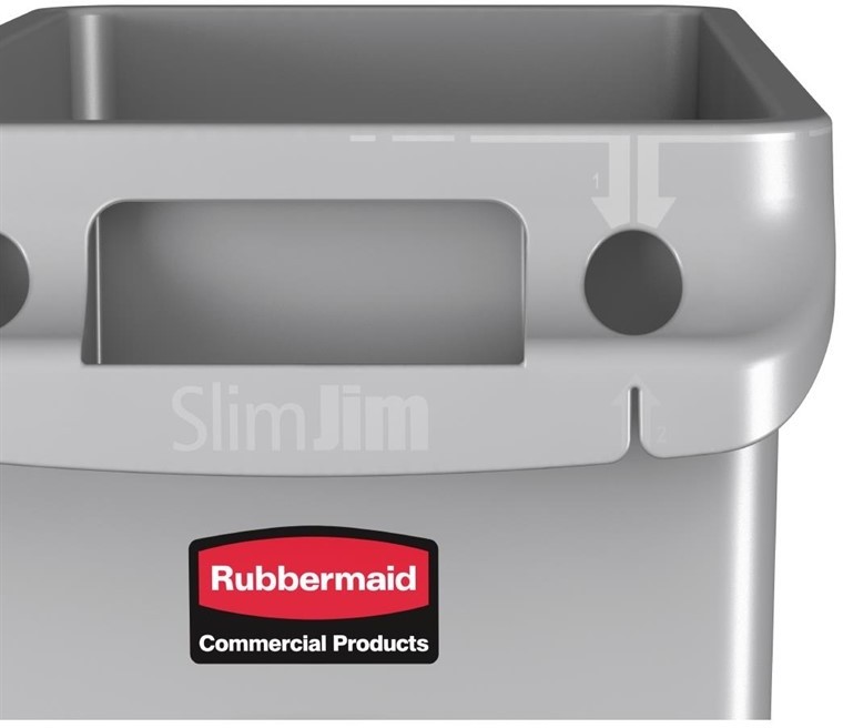  Rubbermaid Collecteur Slim Jim 60L 