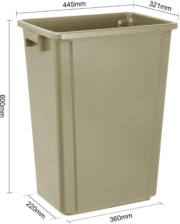  Jantex Poubelle Slim beige 60L 