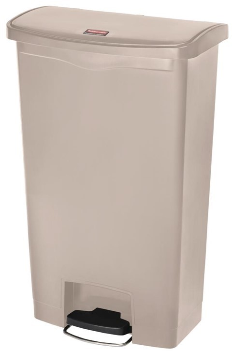 Rubbermaid Poubelle &agrave; p&eacute;dale frontale Slim Jim beige 68L 