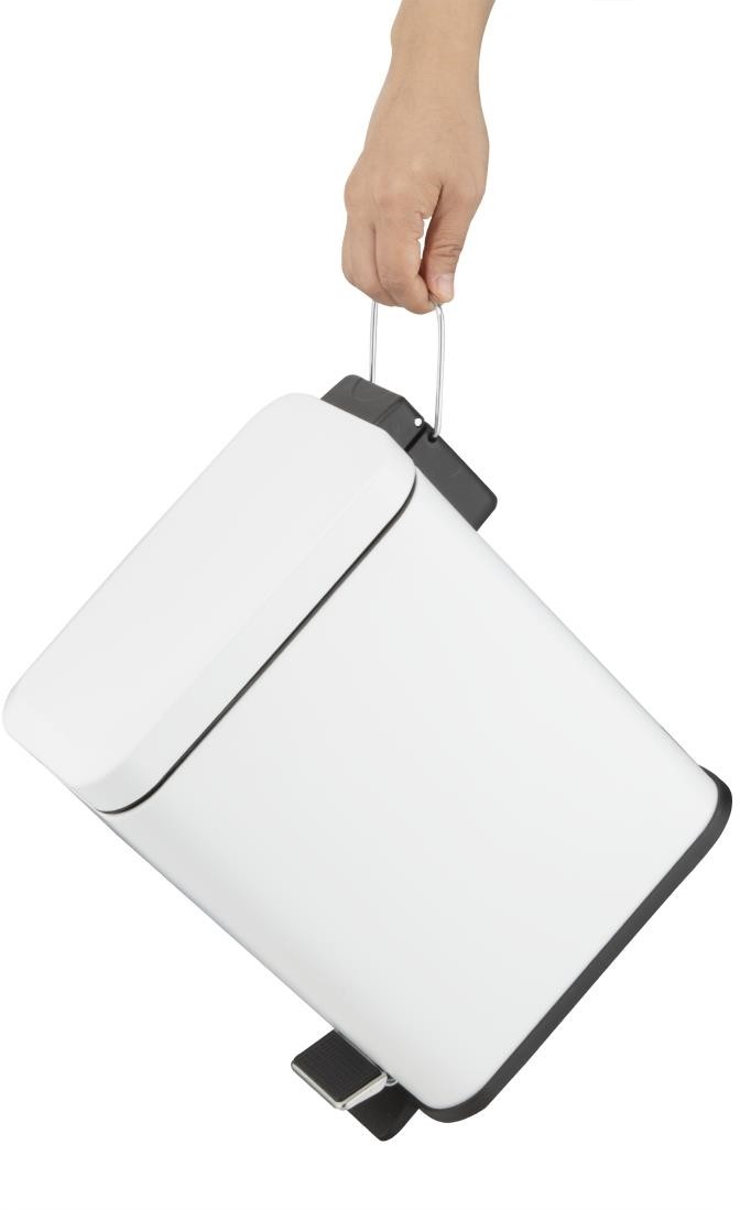  Jantex Poubelle de salle de bain slim blanche 5L 