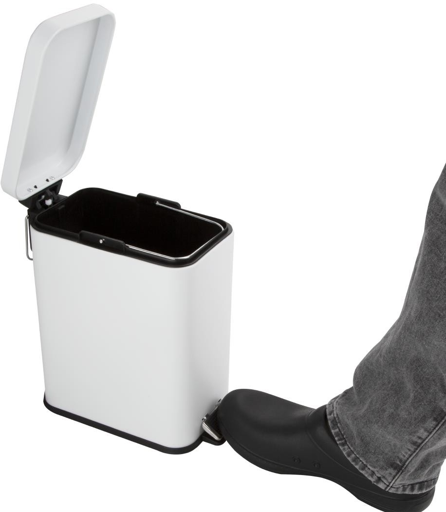  Jantex Poubelle de salle de bain slim blanche 5L 