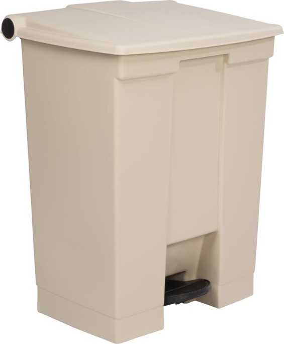  Rubbermaid Conteneur &agrave; p&eacute;dale Step-On beige 68L 