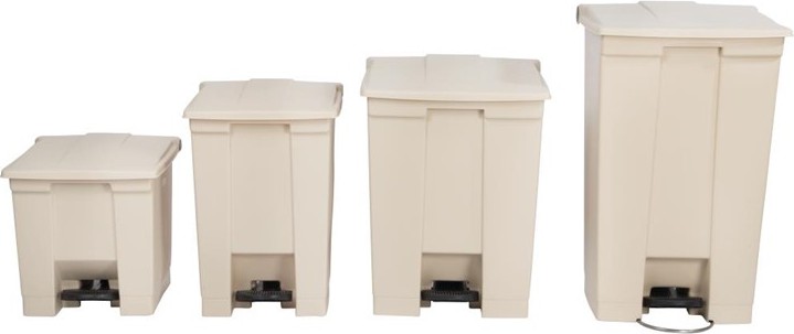  Rubbermaid Conteneur &agrave; p&eacute;dale Step-On beige 68L 