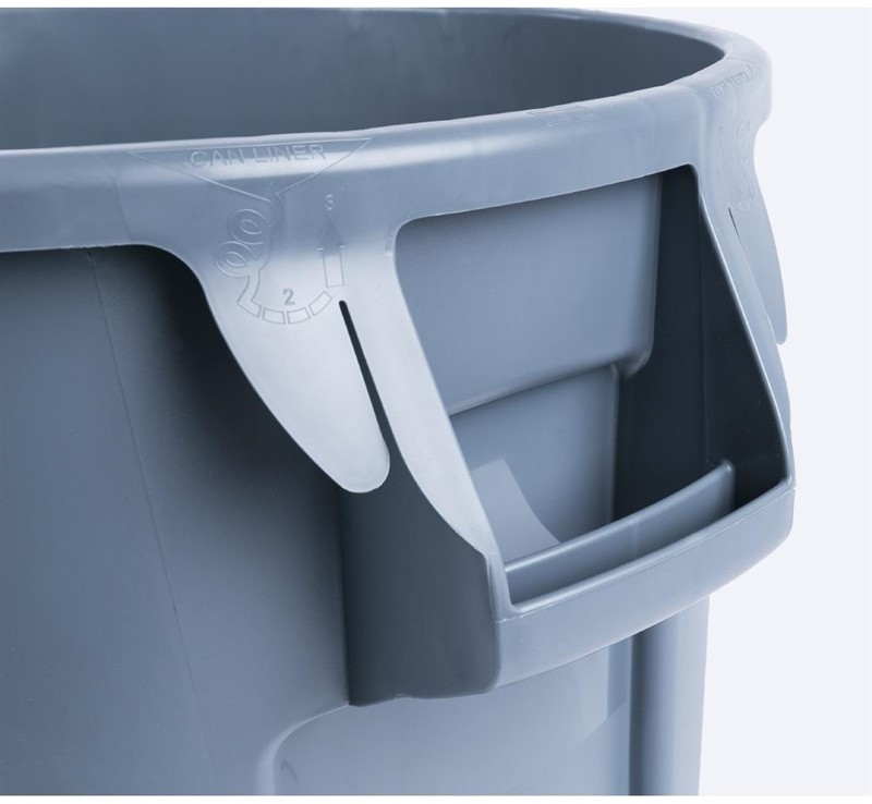  Rubbermaid Collecteur Brute gris 121,1L 