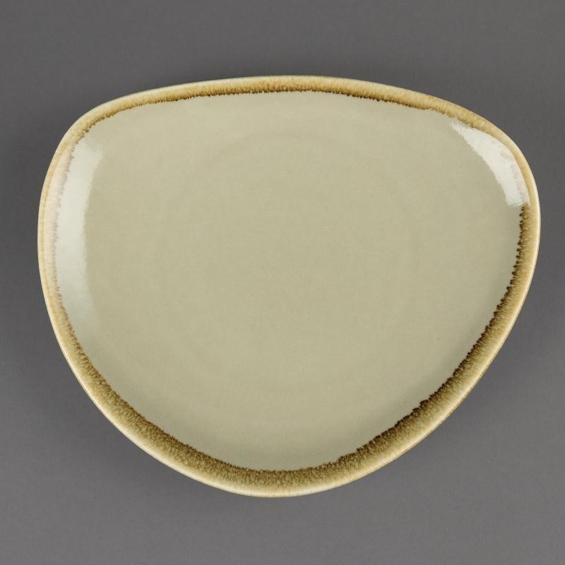  Olympia Assiette triangulaire couleur mousse Kiln 230mm 