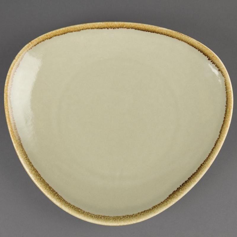  Olympia Assiette triangulaire couleur mousse Kiln 280mm 