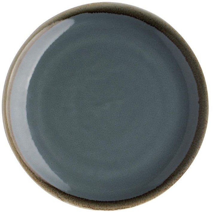  Olympia Assiette plate ronde couleur oc&eacute;an Kiln 230mm lot de 6 