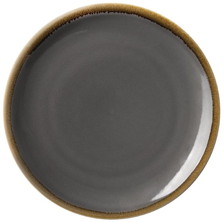  Olympia Assiettes plates rondes Kiln grises 280mm 