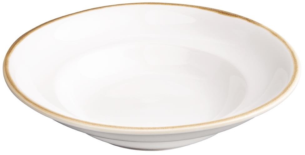  Olympia Assiettes &agrave; p&acirc;tes Kiln couleur craie 250mm (lot de 4) 