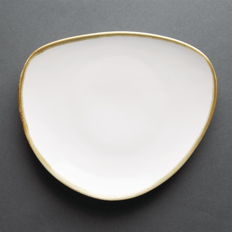  Olympia Assiettes triangulaires couleur craie Kiln 230mm (lot de 6) 