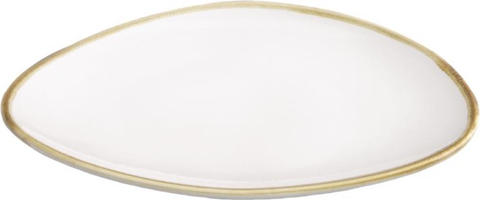  Olympia Assiettes triangulaires couleur craie Kiln 230mm (lot de 6) 