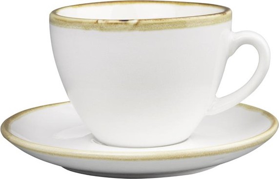  Olympia Soucoupes couleur craie pour tasses &agrave; espresso Kiln 140mm (lot de 6) 