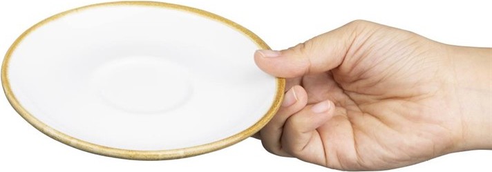  Olympia Soucoupes couleur craie pour tasses &agrave; espresso Kiln 140mm (lot de 6) 