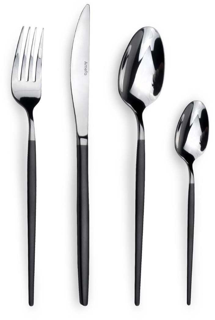  Amefa Cuill&egrave;res de table noires Soprano (lot de 12) 
