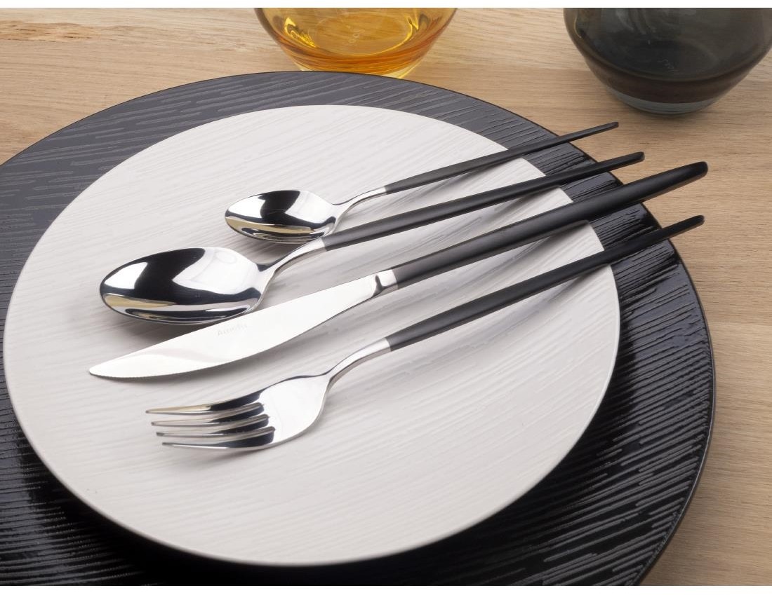  Amefa Cuill&egrave;res de table noires Soprano (lot de 12) 