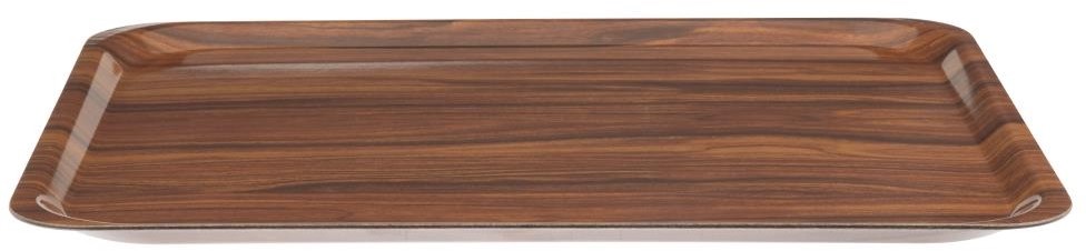  Cambro Plateaux stratifi&eacute;s lisses Capri noyer 460mm (lot de 24) 