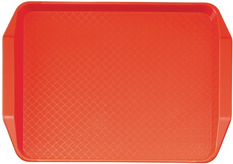  Cambro Plateau rectangulaire avec poignées en polypropylène Fast Food rouge 43 cm 