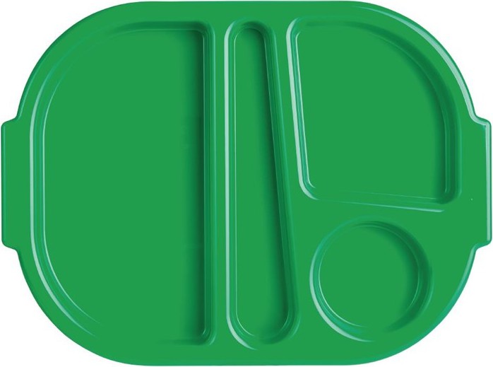  Olympia Petits plateaux repas &agrave; compartiments en polycarbonate Kristallon 322mm 