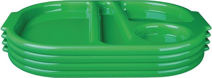  Olympia Petits plateaux repas &agrave; compartiments en polycarbonate Kristallon 322mm 