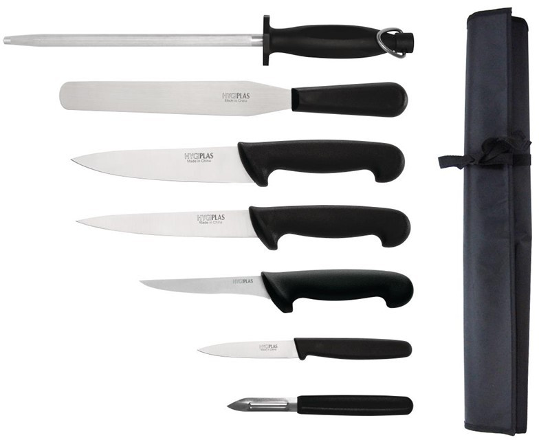  Hygiplas Ensemble de couteaux pour d&eacute;butants avec couteau de cuisinier 200mm Hygiplas 