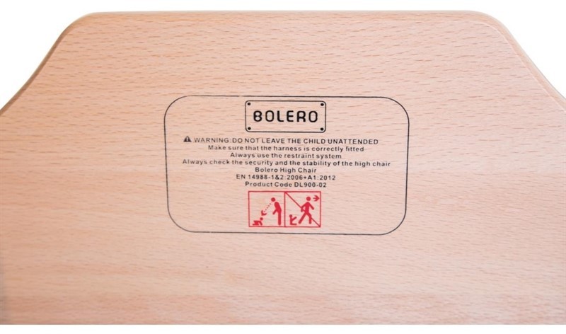  Bolero Chaise haute en bois finition naturelle 