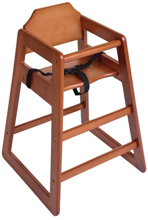  Bolero Chaise haute en bois finition bois fonc&eacute; 