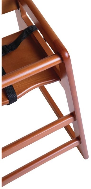  Bolero Chaise haute en bois finition bois fonc&eacute; 