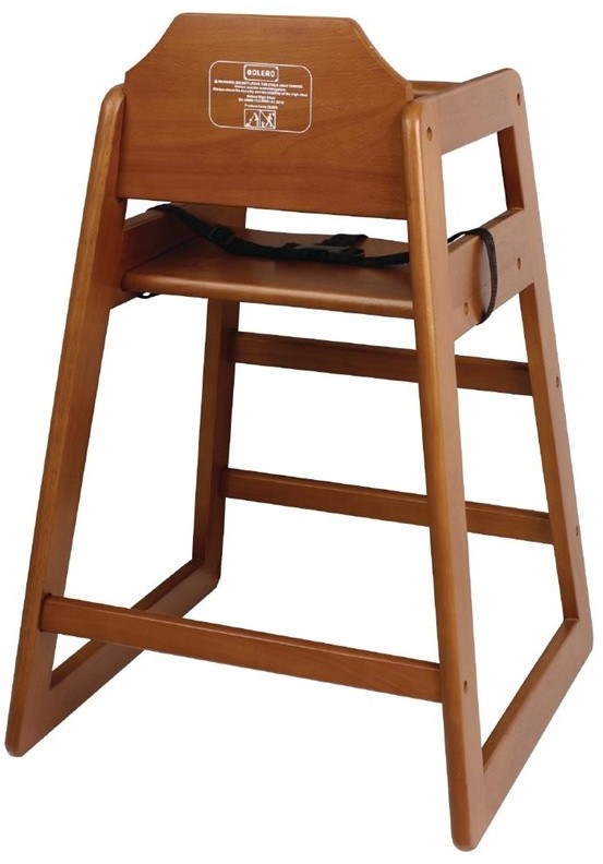  Bolero Chaise haute en bois finition bois fonc&eacute; 