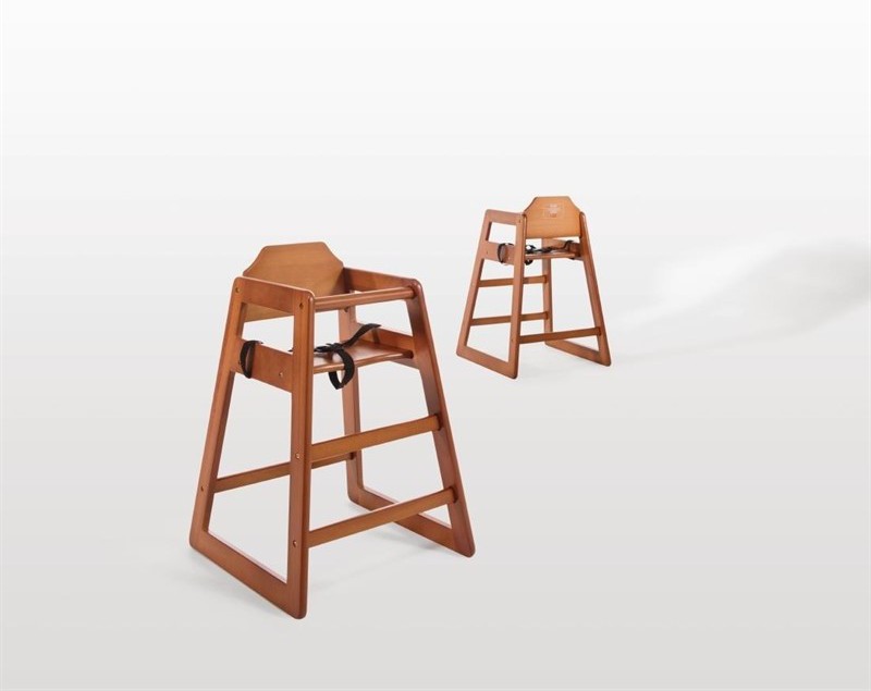  Bolero Chaise haute en bois finition bois fonc&eacute; 