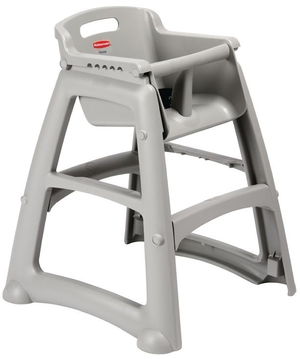  Rubbermaid Chaise haute empilable platine Rubbermaid 