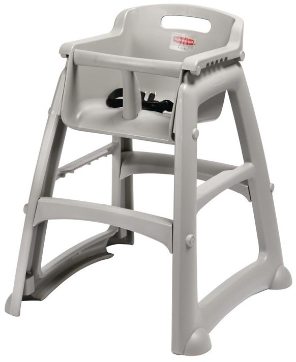  Rubbermaid Chaise haute empilable platine Rubbermaid 