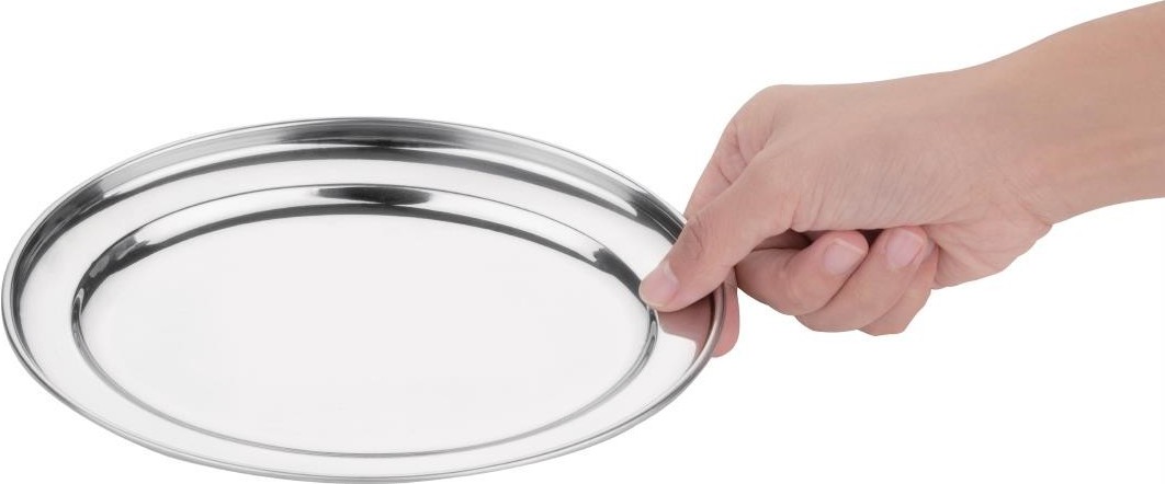  Olympia Plat de service ovale en inox 220mm 