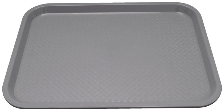  Kristallon Plateau fast food en plastique gris 