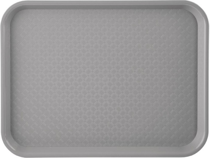  Kristallon Plateau fast food en plastique gris 