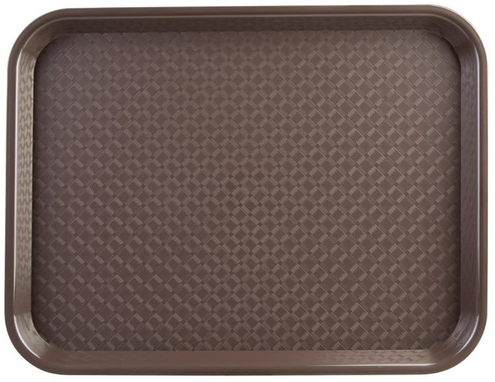  Kristallon Plateau fast food en plastique marron 