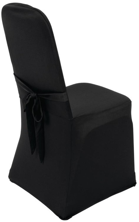  Bolero Housse de chaise de banquet noire 