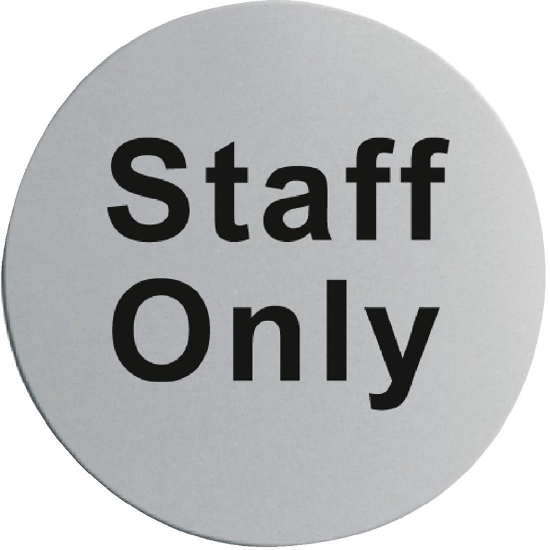  Gastronoble Plaque de porte inox - Staff only 