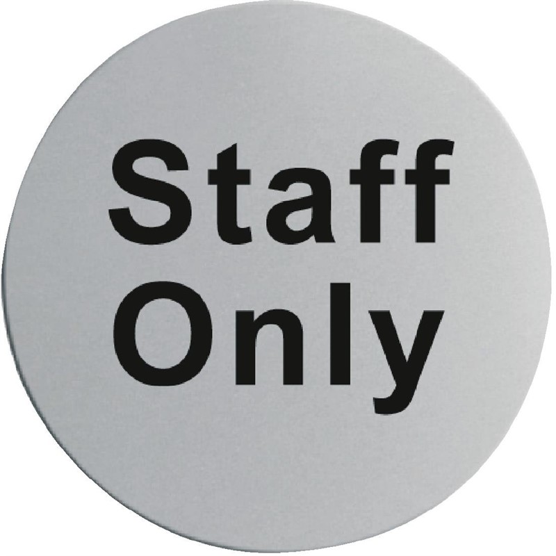  Gastronoble Plaque de porte inox - Staff only 