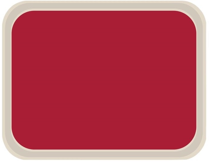  Roltex Plateau de service en polyester Standard 470x360mm rouge 