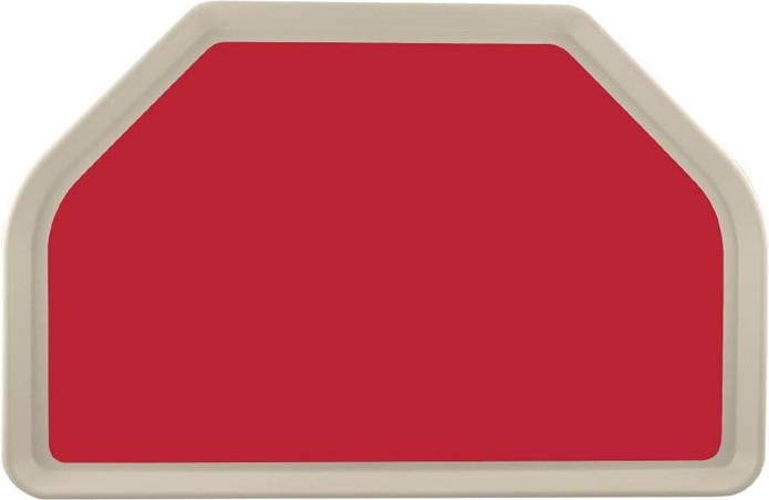  Roltex Plateau de service en polyester Trap&egrave;ze GN 500x325mm rouge 