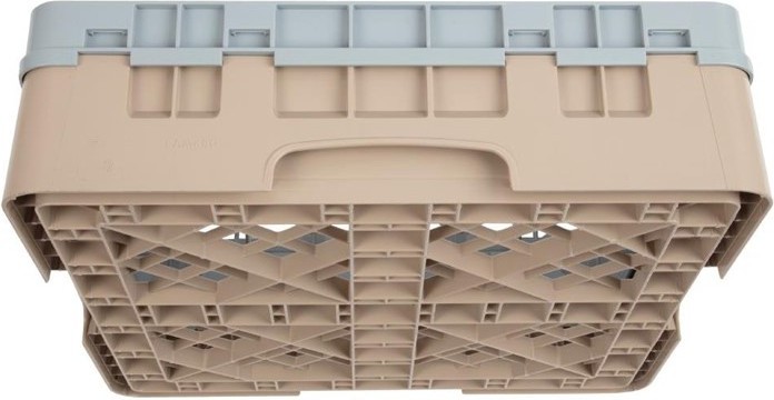  Cambro Casier &agrave; verres 16 compartiments Camrack beige hauteur max 92mm 